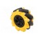 Wheel | yellow-black | Shaft: screw | screw | Ø: 80mm | Plating: rubber image 4