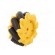 Wheel | yellow-black | Shaft: screw | screw | Ø: 80mm | Plating: rubber image 6