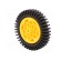 Wheel | yellow-black | Shaft: two sides flattened | Pcs: 2 | push-in paveikslėlis 4
