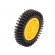 Wheel | yellow-black | Shaft: two sides flattened | push-in | Ø: 80mm image 6