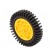 Wheel | yellow-black | Shaft: two sides flattened | push-in | Ø: 80mm image 8