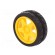 Wheel | yellow-black | Shaft: two sides flattened | Pcs: 2 | push-in фото 4