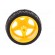 Wheel | yellow-black | Shaft: two sides flattened | Pcs: 2 | push-in paveikslėlis 7