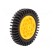 Wheel | yellow-black | Shaft: two sides flattened | Pcs: 2 | push-in paveikslėlis 2