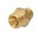 Double nipple | reducing | brass | Ext.thread: 1/4" + 3/8" image 2