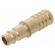 Plug-in nozzle EURO | with bushing | Mat: brass | Connection: 13mm фото 1