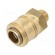 Quick connection coupling EURO | brass | Ext.thread: 1/4" image 1