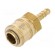 Quick connection coupling EURO | with bushing | Mat: brass фото 1