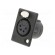Socket | XLR | female | PIN: 4 | straight | with push button | soldering paveikslėlis 1