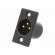 Socket | XLR | male | PIN: 3 | straight | soldering | black | 16A | 27mm paveikslėlis 1
