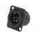 Socket | XLR | male | PIN: 4 | straight | soldering | black | 10A | 19x24mm image 1