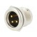 Socket | XLR | male | PIN: 3 | straight | soldering | silver | 16A фото 1