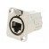 D-SHAPE CAT6A PANEL CONNECTOR SHIELDED FEEDTHROUGH image 1