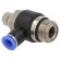 Throttle-check valve | -0.95÷15bar | nickel plated brass,PBT image 1