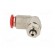 Push-in fitting | angled | -0.99÷20bar | nickel plated brass image 3