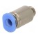 Push-in fitting | straight | -0.95÷10bar | nickel plated brass image 1