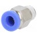 Push-in fitting | straight | -0.95÷15bar | nickel plated brass фото 1