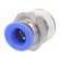 Push-in fitting | straight | -0.95÷15bar | nickel plated brass image 1