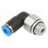 Push-in fitting | threaded,angled 90° | -0.95÷6bar | Thread: G 1/8" image 1