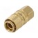Quick connection coupling | straight | max.15bar | brass | Seal: FPM image 1