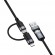 Tellur 4in1 Cable USB/Type-C to Type-C (PD65W)/Lightning (PD20W) 1m black image 3