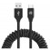 Tellur Data cable Extendable USB to Type-C 3A 1.8m black image 1
