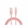 Tellur Data cable, USB to Type-C, made with Kevlar, 3A, 1m rose gold paveikslėlis 2