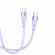 Tellur Silicone Type-C to Type-C cable PD60W 1m purple paveikslėlis 2