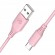 Tellur Silicone USB to Type-C cable 3A 1m pink image 2