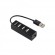 Sbox USB 4 Ports USB HUB H-204 black paveikslėlis 1
