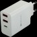 CANYON H-08 Universal 3xUSB AC charger (in wall) with over-voltage protection(1 USB-C with PD Quick Charger), Input 100V-240V, OutputUSB-A/5V-2.4A+USB-C/PD30W, with Smart IC, White Glossy Color+ orange plastic part of USB, 96.8*52.48*28.5mm, 0.092kg image 1