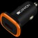 CANYON Universal 1xUSB car adapter, Input 12V-24V, Output 5V-1A, black rubber coating with orange electroplated ring(without LED backlighting), 51.8*31.2*26.2mm, 0.016kg image 1