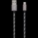 CANYON Lightning USB Cable for Apple, braided, metallic shell, 1M, Dark gray image 2