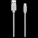 CANYON MFI-3, Charge & Sync MFI braided cable with metalic shell, USB to lightning, certified by Apple, cable length 1m, OD2.8mm, Pearl White image 1