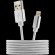 CANYON MFI-3, Charge & Sync MFI braided cable with metalic shell, USB to lightning, certified by Apple, cable length 1m, OD2.8mm, Pearl White image 2