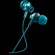 CANYON Stereo earphones with microphone, metallic shell, 1.2M, blue-green image 1