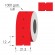 Marķēšanas uzlīmes 21.5X12mm, sarkanas,  1000uzl. image 1