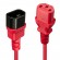 CABLE POWER IEC EXTENSION 0.5M/RED 30476 LINDY image 1