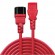CABLE POWER IEC EXTENSION 0.5M/RED 30476 LINDY фото 2