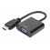Digitus | HDMI to VGA converter adapter | DA-70461 | Black image 1
