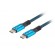 Lanberg | USB-C to USB-C Cable | CA-CMCM-45CU-0012-BK | 1.2 m | Black/Blue image 2