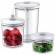 Caso | Vacuum Canister Set | 01260 | 3 canisters | White/Transparent image 1