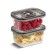 Caso | Glass Vacuum Containers with Plastic Lid (2 pcs) | VacuBoxx Eco-Duo S | Transparent image 3