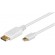 Goobay | Mini DisplayPort adapter cable 1.2 | White | Mini DisplayPort plug | DisplayPort plug | 1 m | Gold-Plated connectors paveikslėlis 1