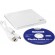 H.L Data Storage | Ultra Slim Portable DVD-Writer | GP60NW60 | Interface USB 2.0 | DVD±R/RW | CD read speed 24 x | CD write speed 24 x | White | Desktop/Notebook image 3