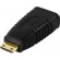 DELTACO HDMI adapter, mini HDMI male to HDMI female, 19 pin, gold plated / HDMI-18 image 1