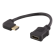 Flexible HDMI adapter, 0,2m, left-angled, HDMI M/F, UHD DELTACO black / HDMI-21C image 1