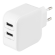 DELTACO USB wall charger, 2x USB-A 2,4 A, total 24 W, white / USB-AC175 image 2