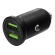 DELTACO 12/24 V USB car charger with dual USB-A ports, 36 W, black  / USB-CAR128 image 1