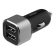 DELTACO USB car charger, 2x USB-A, 2,4 A, total 17 W black / silver USB-CAR126 image 1